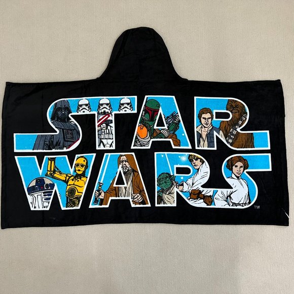 Bundle of 2 Kids' Hooded Bath Wrap/Beach Towels:1 Star Wars+1 The Incredibles - Picture 2 of 6